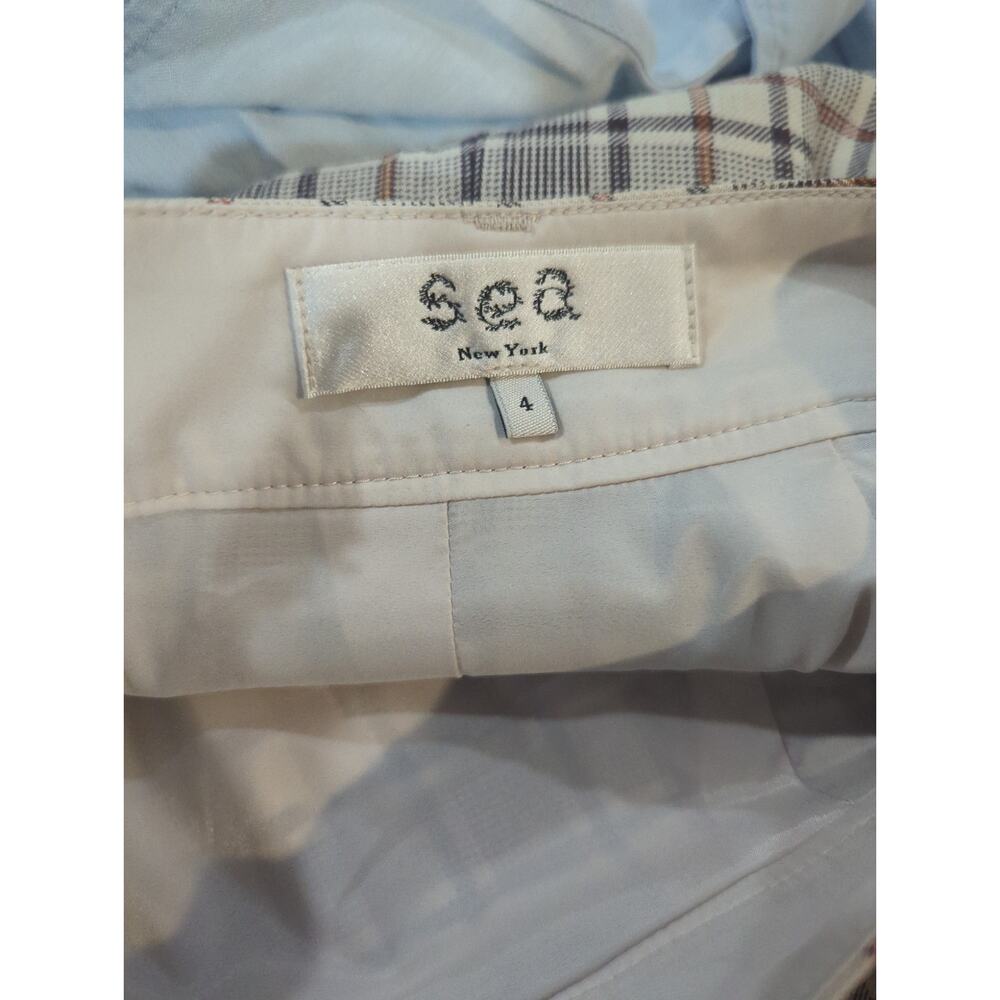 Sea New York Plaid Midi Skirt in Beige and Black - Picture 3 of 4